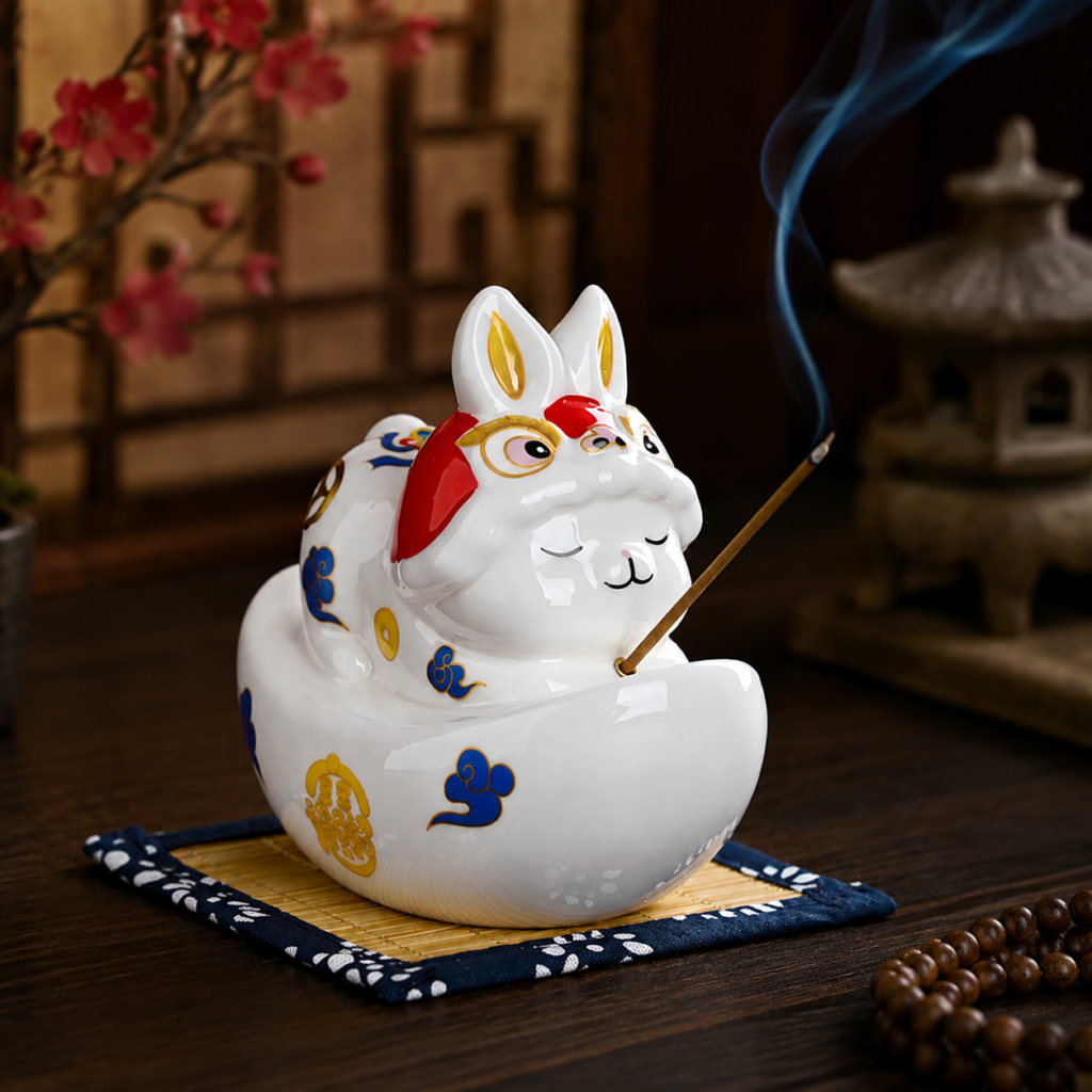 Ingot Rabbit Incense Holder