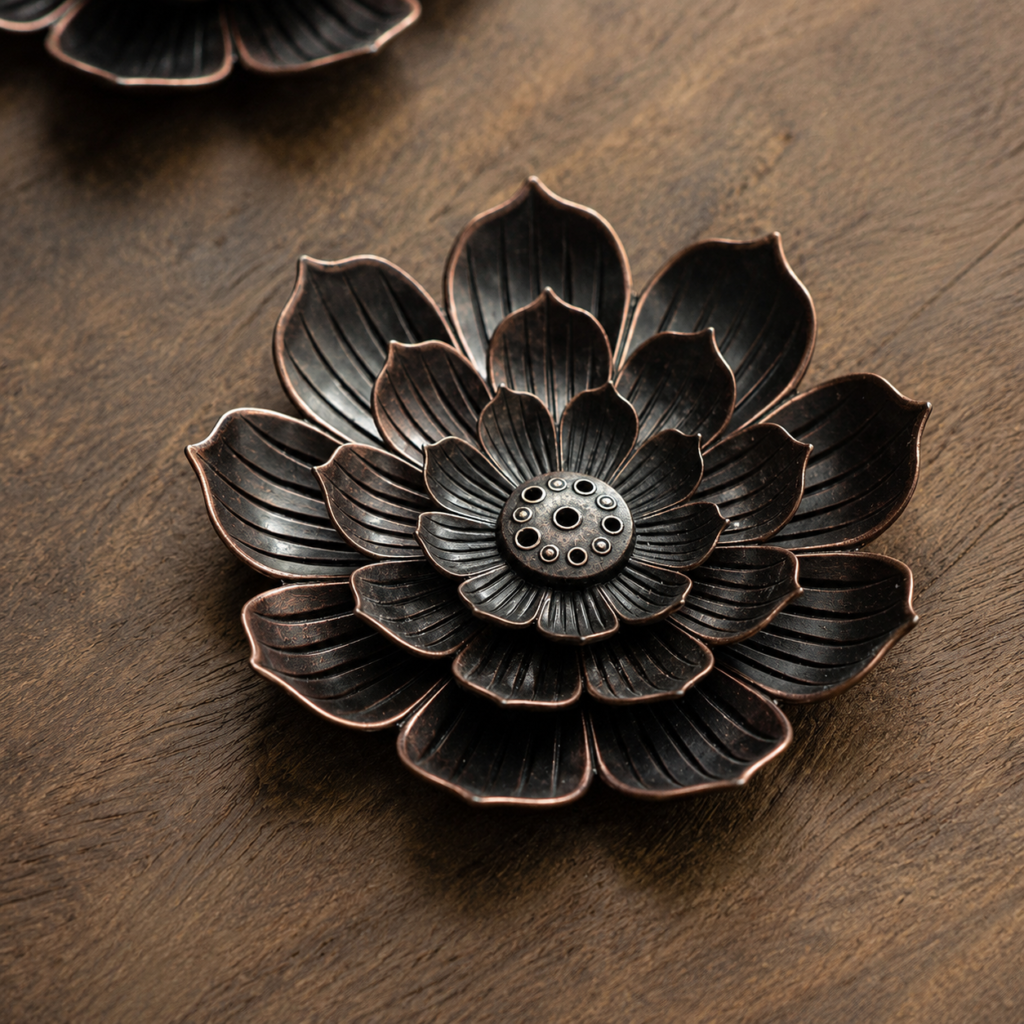 Lotus Incense Holder detail image - incense burner by Serene Orient