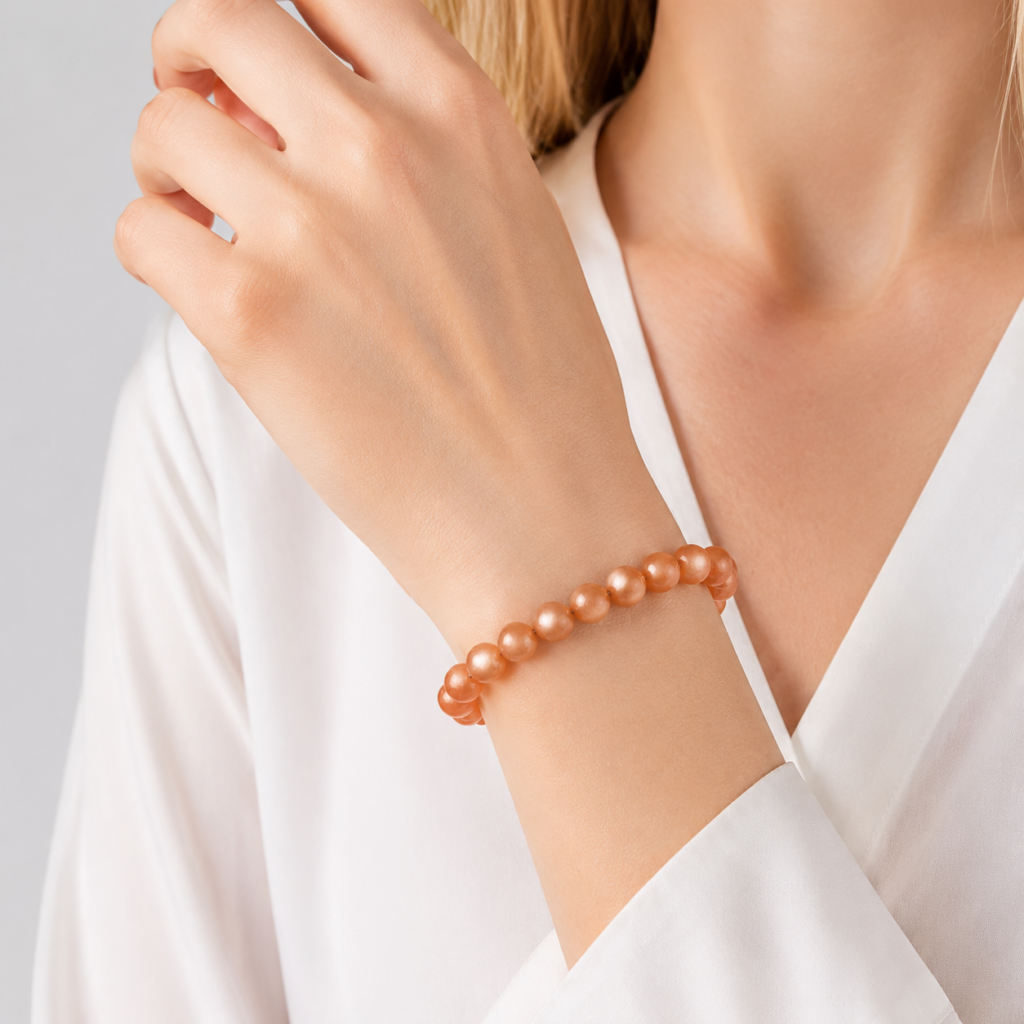 Sunstone Bracelet detail image - Five Elements jewelry by Serene Orient