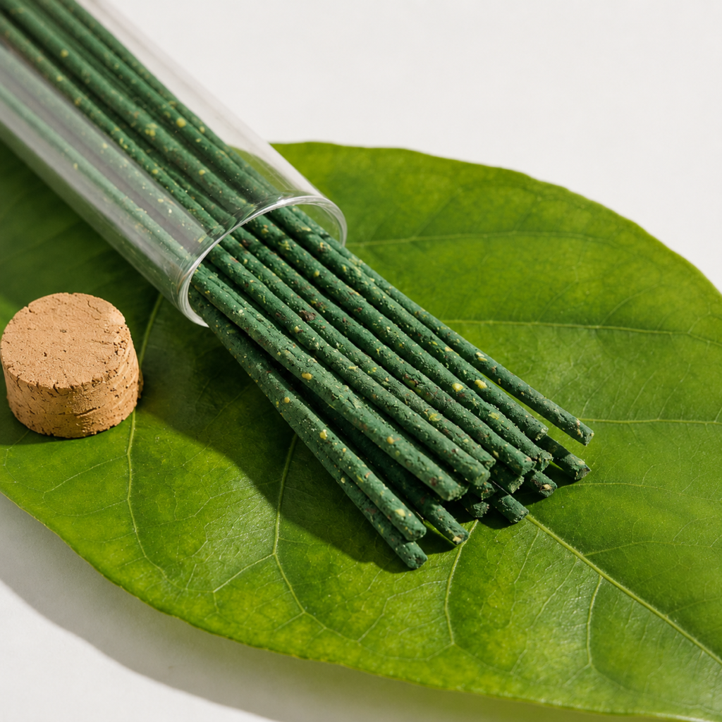 Yuzu Leaf Incense Sticks detail image - Chinese incense by Serene Orient
