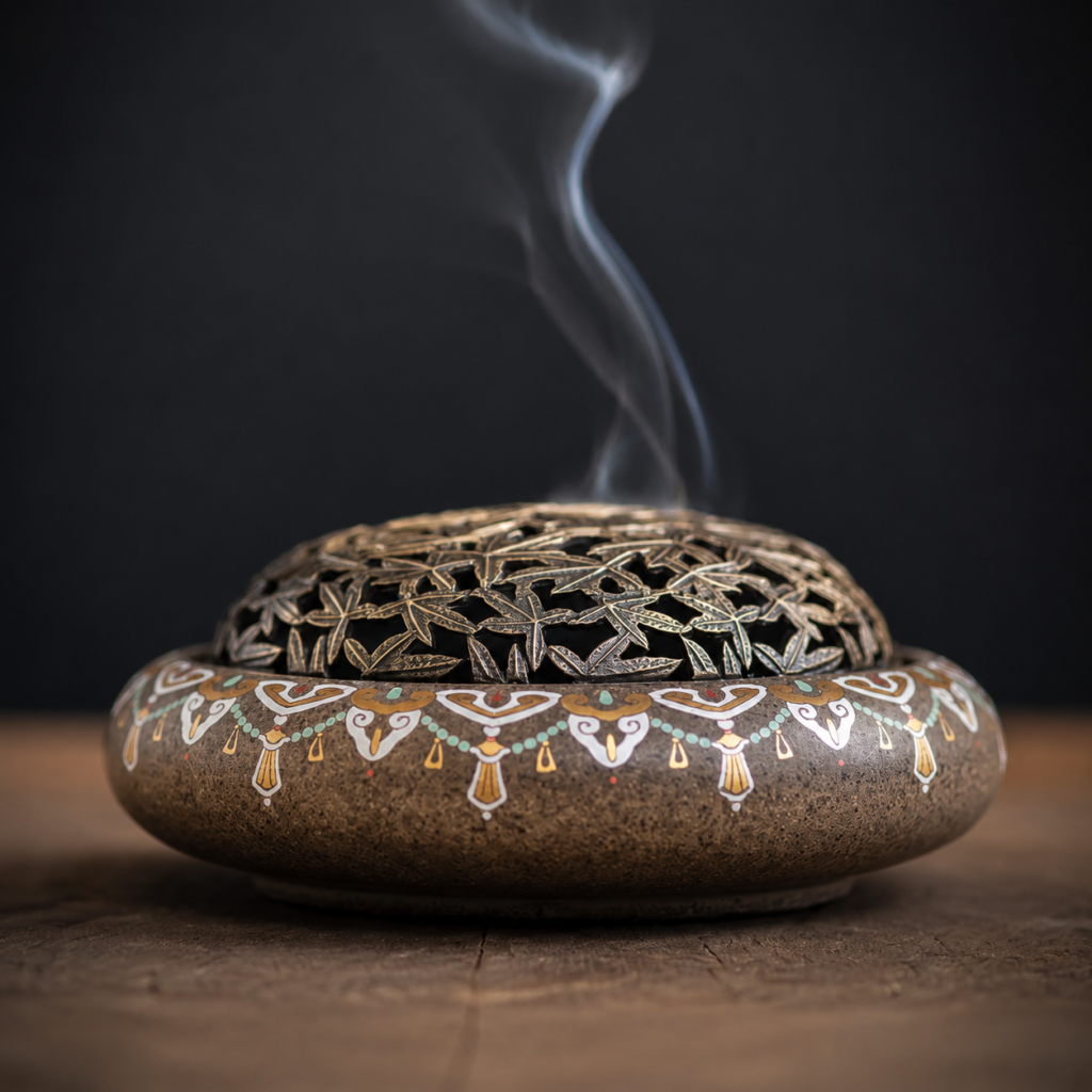 Cloisonne Incense Burner detail image - incense burner by Serene Orient