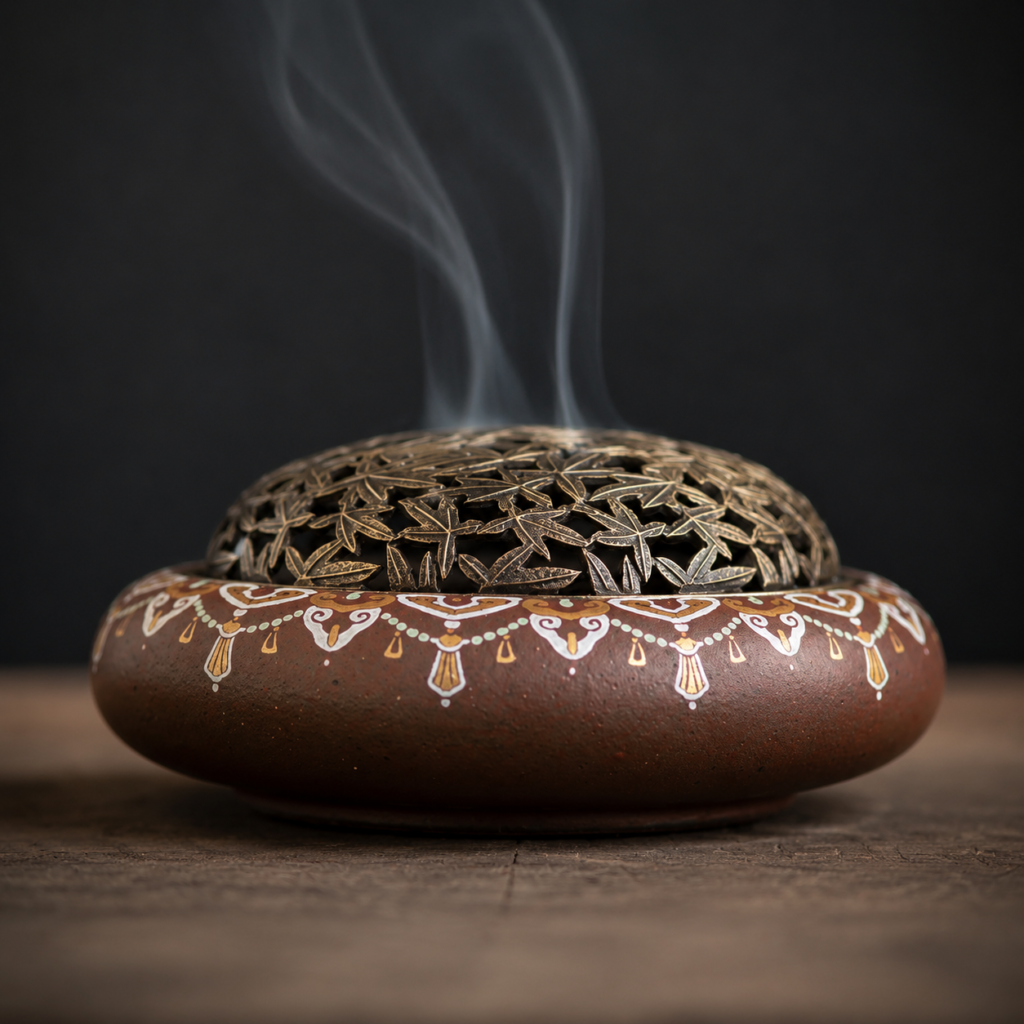 Cloisonne Incense Burner detail image - incense burner by Serene Orient