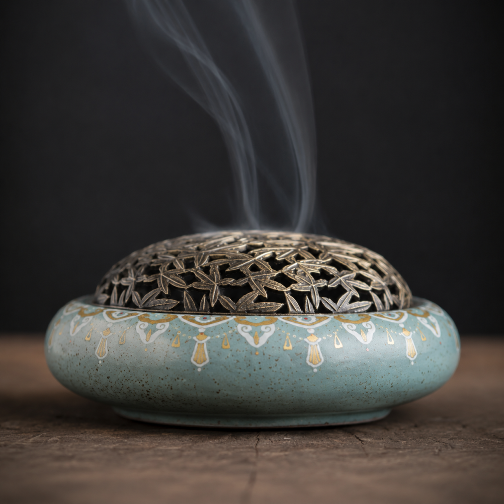 Cloisonne Incense Burner detail image - incense burner by Serene Orient