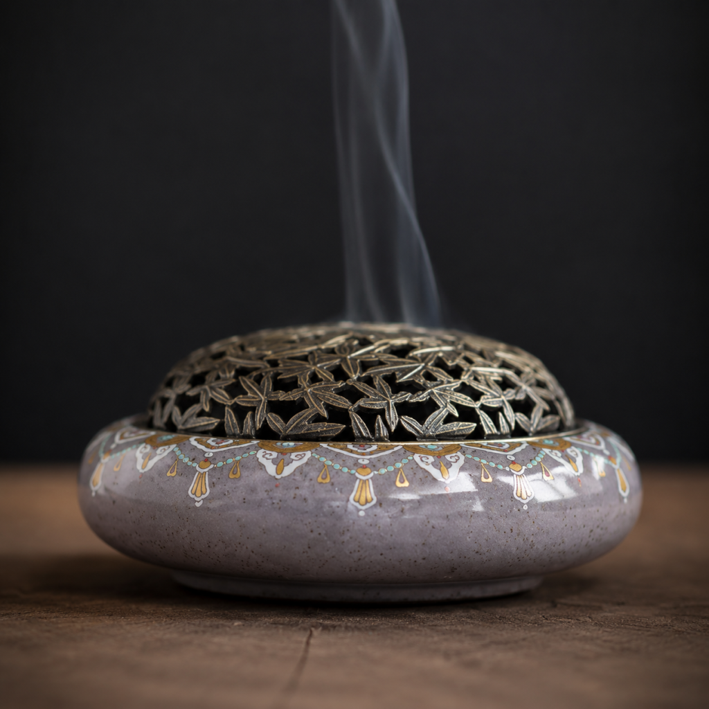 Cloisonne Incense Burner detail image - incense burner by Serene Orient