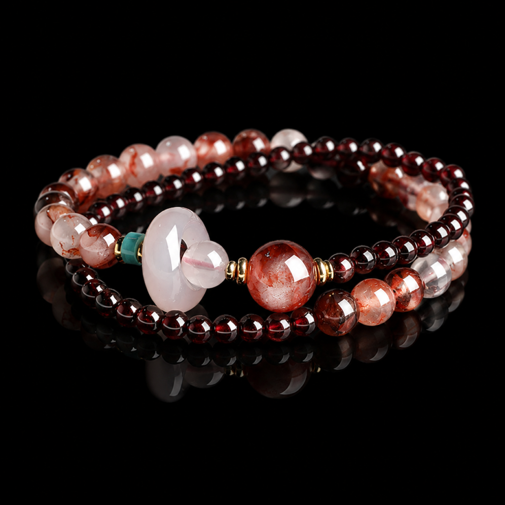 Garnet Double Wrap Bracelet