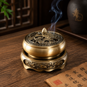 Lotus Flat-Base Incense Burner