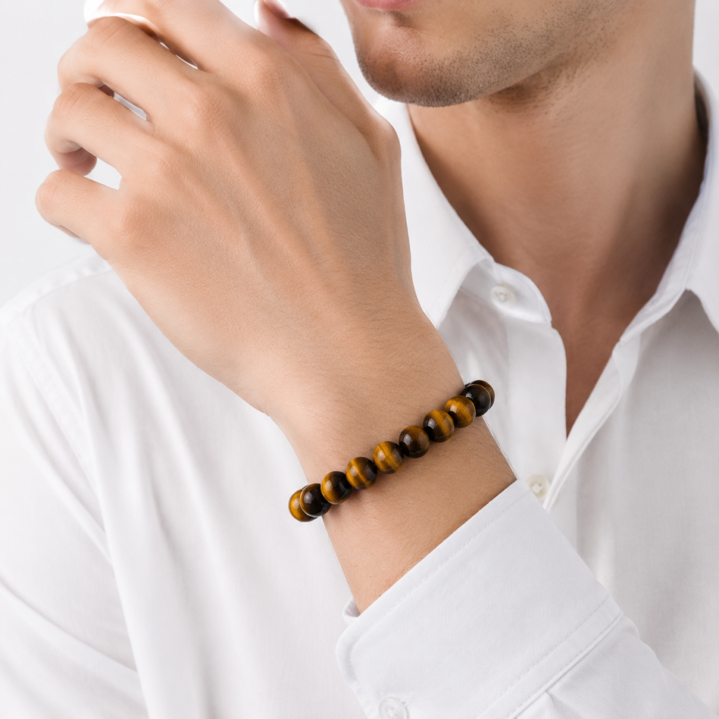 Tiger Eye Bracelet detail image - Five Elements jewelry by Serene Orient