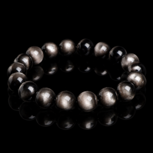 Silver Obsidian Bracelet