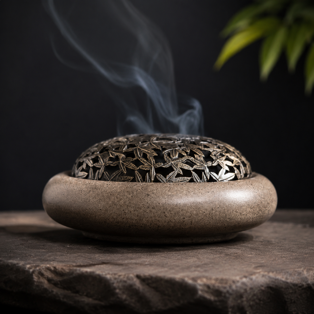 Classic Ceramic Coil Incense Burner detail image - incense burner by Serene Orient