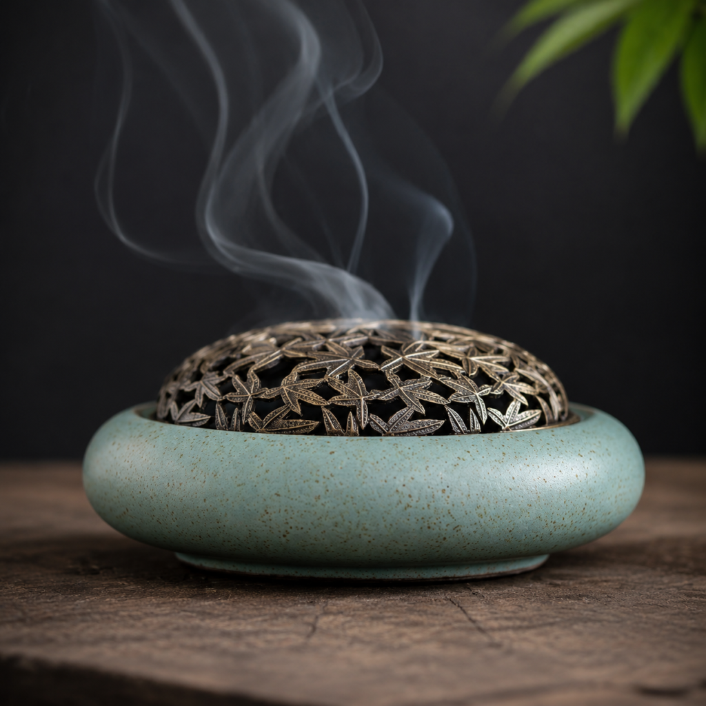 Classic Ceramic Coil Incense Burner detail image - incense burner by Serene Orient