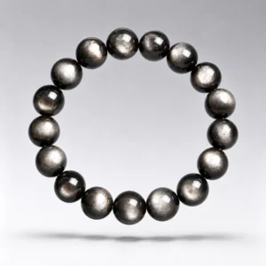 Silver Obsidian Bracelet