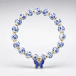 Blue Ceramic Butterfly Charm Bracelet main image