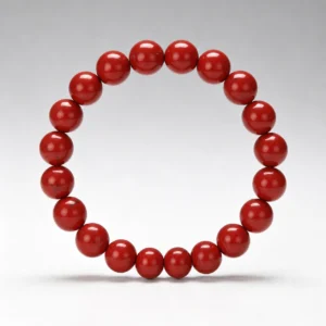 Red Carnelian Bead Bracelet