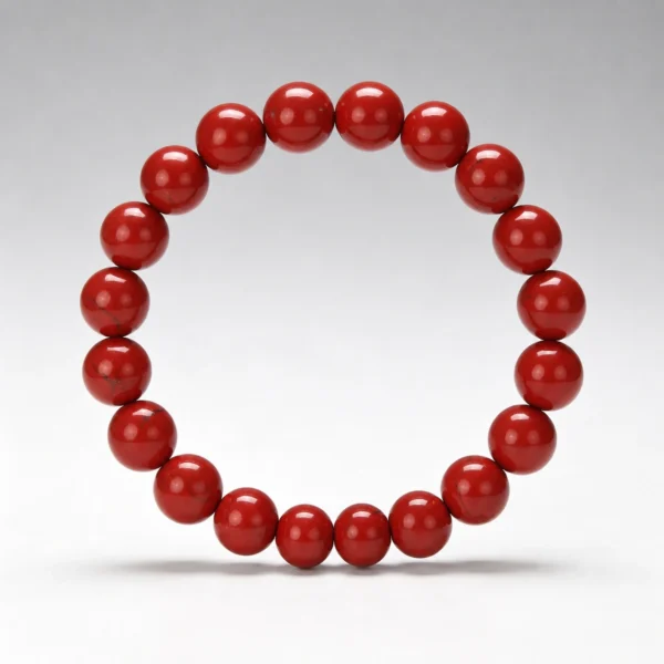 Red Carnelian Bead Bracelet