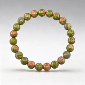 Unakite Bead Bracelet