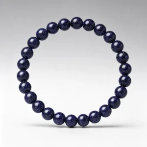 Blue Goldstone Bead Bracelet