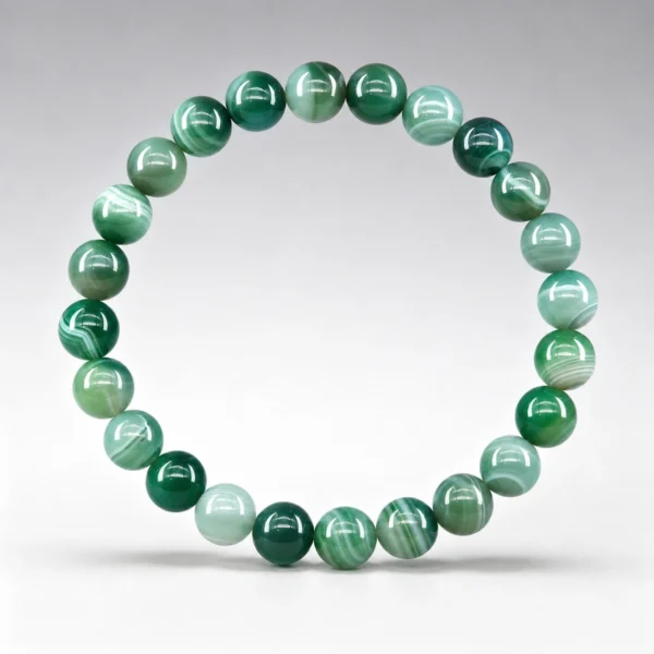 Green Banded Agate Bracelet