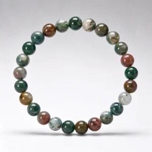 Indian Agate Bead Bracelet