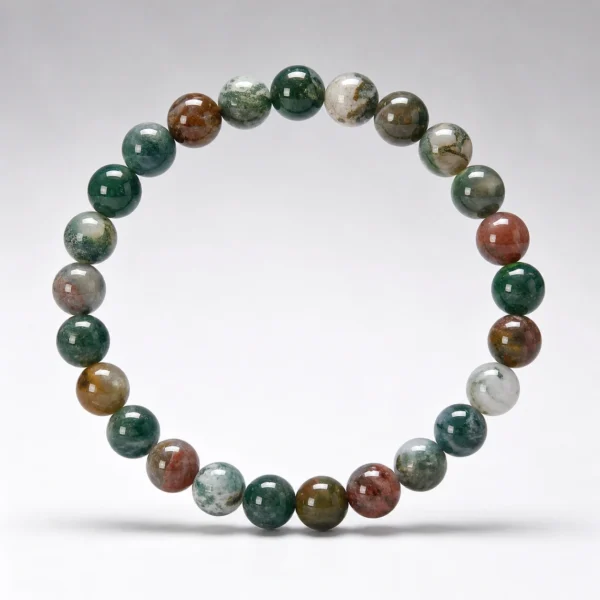 Indian Agate Bead Bracelet