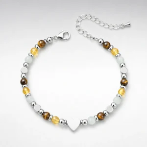 Good Luck Three-Stone Charm Bracelet