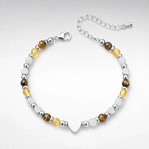 Good Luck Three-Stone Charm Bracelet