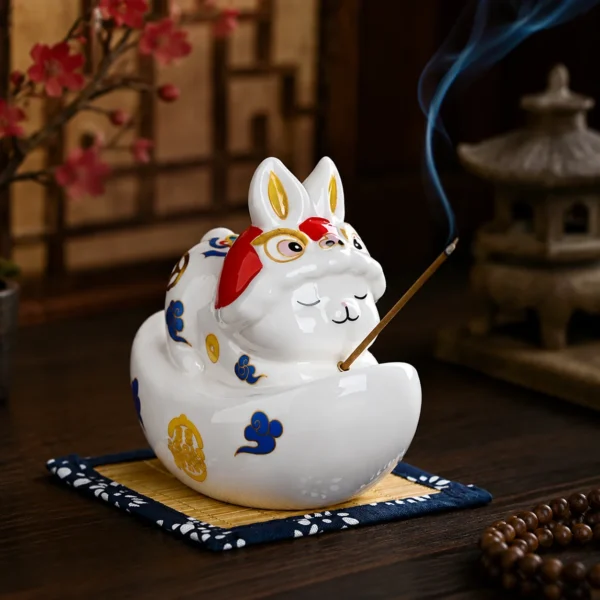 Ingot Rabbit Incense Holder