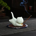 Praying Cat Incense Holder detail image