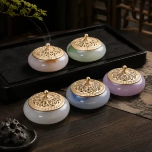 Marbled Liuli Coil Incense Burner