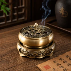 Lotus Flat-Base Incense Burner