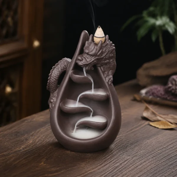 Chinese Dragon Waterfall Incense Burner