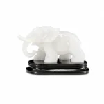 White Jade Elephant Figurine (Pair) detail image
