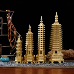 Golden Wenchang Pagoda Ornament