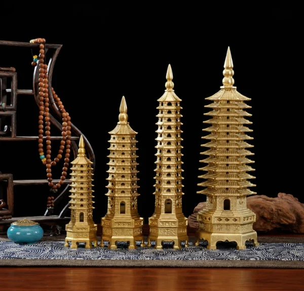 Golden Wenchang Pagoda Ornament