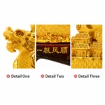 Golden Dragon Ship Prosperity Ornament detail image